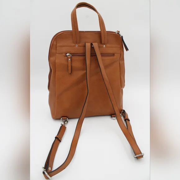SevenDays Lifestyle & Dreams Brown Vegan Leather Backpack - Picture 2 of 11